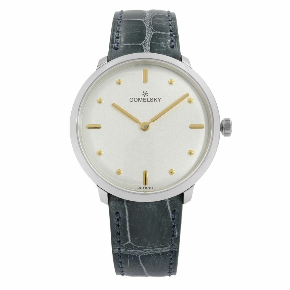 Gomelsky Audry Steel Alligator Strap Quartz Ladies
